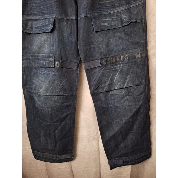 Y2K Marithe Francois Girbaud Wide Leg Baggy Jeans Men's 40x34 Shuttle Tape Cargo - Picture 6 of 14